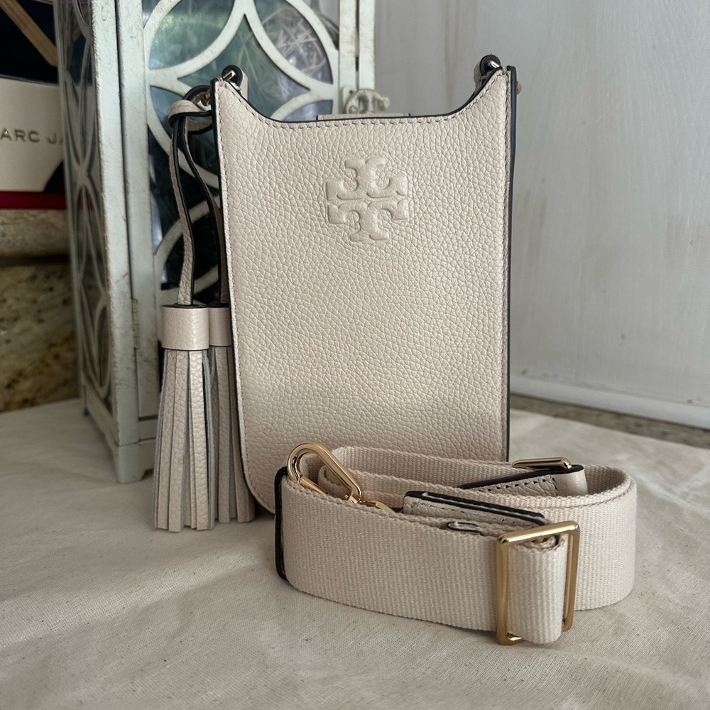New Tory Burch Thea cellphone crossbody in ivory - Picture 3 of 7